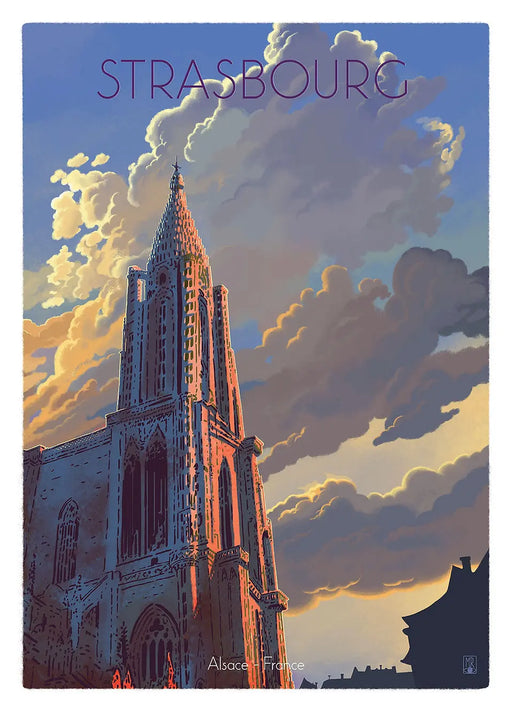 AFFICHE Strasbourg ’Môman’ la cathédrale - MR.EYE par • affiche, ALSACE, COLMAR, fabriqué