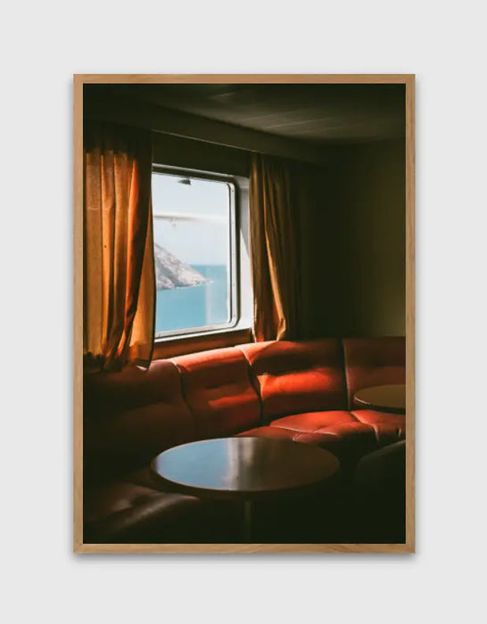Affiche The Red Ferry par DAVID & STUDIO • affiche, architecture, couleur, europe, fabriqué à la