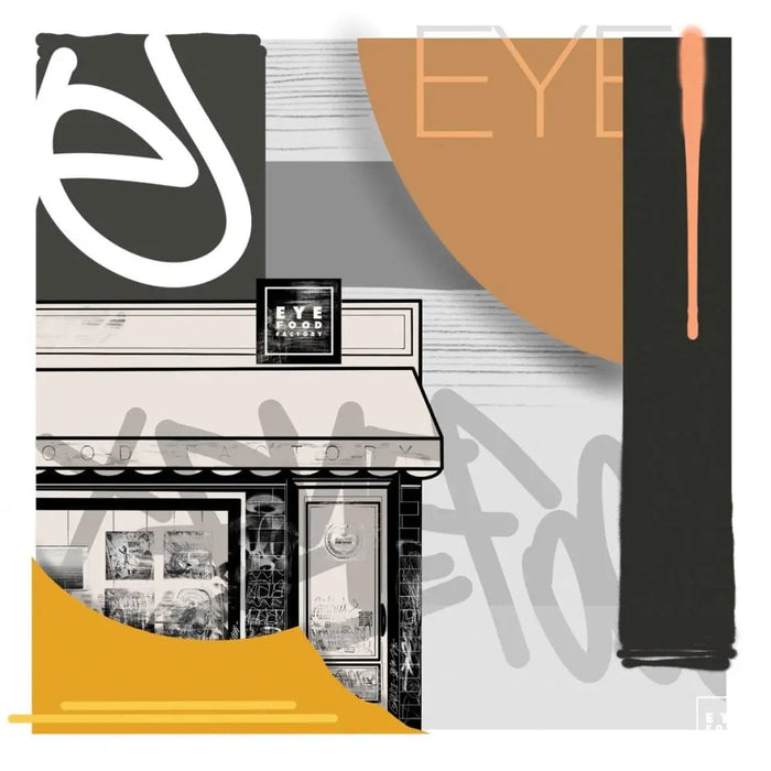 ART SHOP by NIACK - 100X100cm par Eyefood Factory • art, artiste, BARBER SHOP, embellir, fabriqué à 