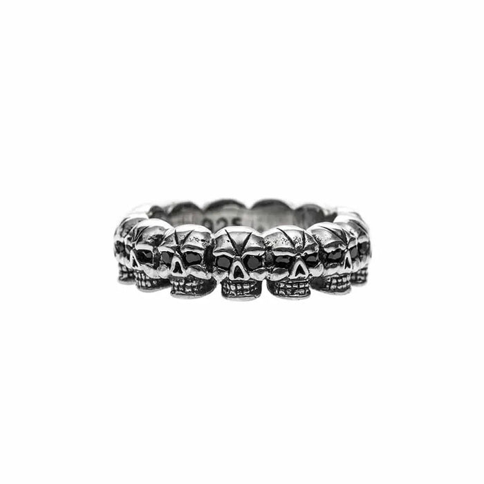 ALLIANCE ARGENT -TÊTE DE MORT - PIERRE NOIRE par Orus bijoux • -50%, CHRISTMAS, dressing, 