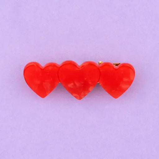 Barrette Coeur par COUCOU SUZETTE • Coeur, crayons, handmade, made in france, mode