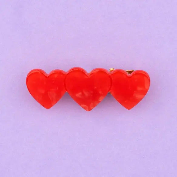Barrette Coeur par COUCOU SUZETTE • Coeur, crayons, handmade, made in france, mode