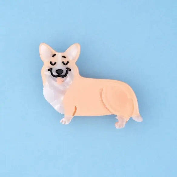 BARRETTE CORGI par COUCOU SUZETTE • CHIEN, CORGI, crayons, handmade, invitation