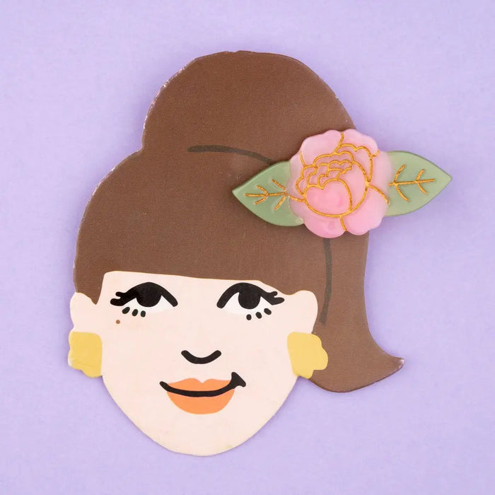 BARRETTE PIVOINE par COUCOU SUZETTE • accessoires, automne, barrette, cheveux, dressing