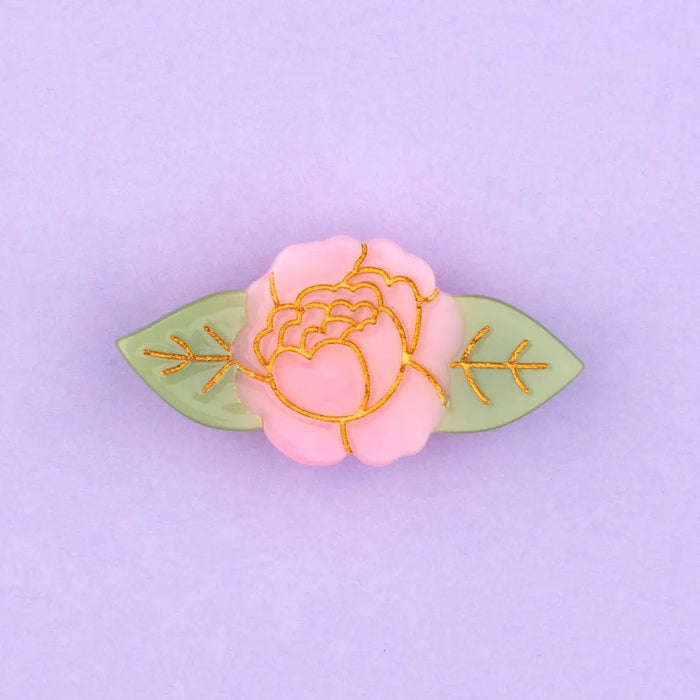 BARRETTE PIVOINE par COUCOU SUZETTE • accessoires, automne, barrette, cheveux, dressing