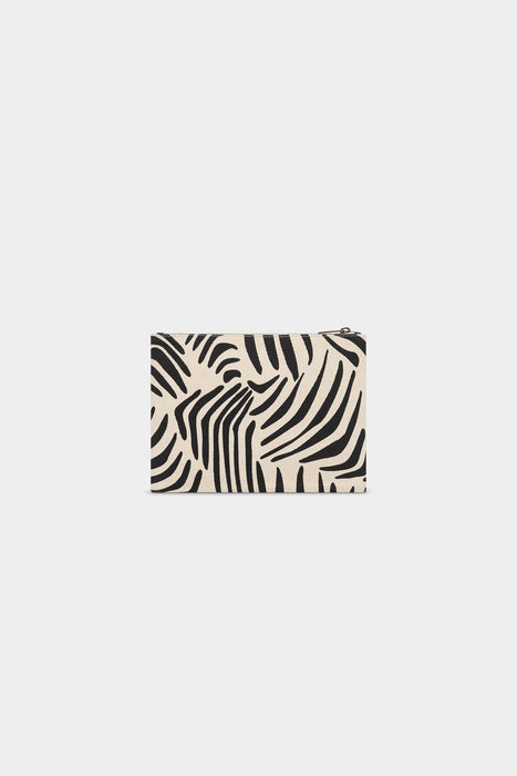 Pochette Ema Zèbre - écru