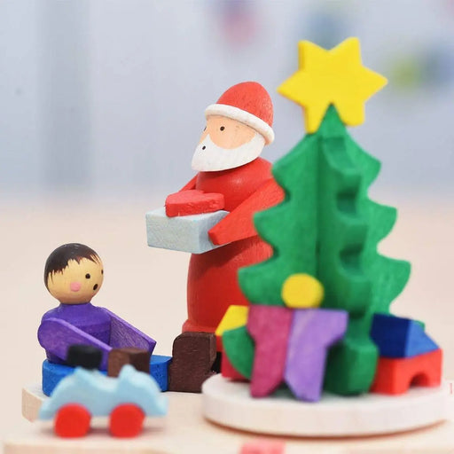 BOITE A MUSIQUE MANIVELLE -PERE NOËL par GRAUPNER HOLZMINIATUREN • accessoires, bois, boite a 