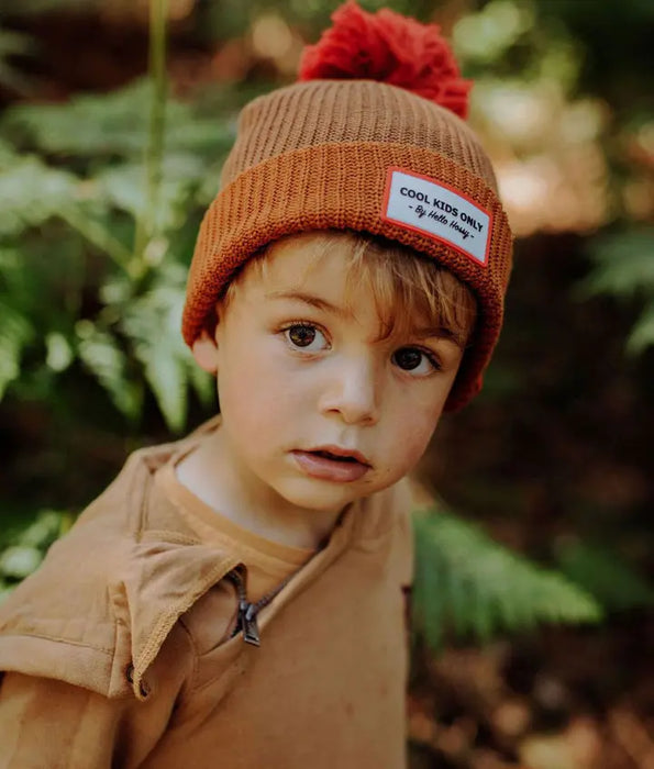 Bonnet Color Block Brownie par HELLO HOSSY • BACK TO SCHOOL, beau, CASQUETTE, COULEUR, enfant