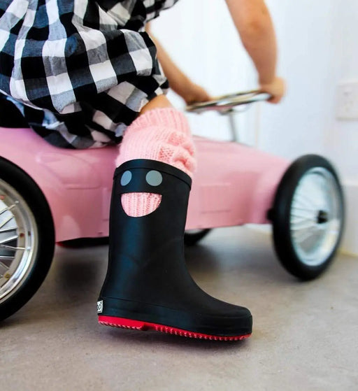 BOTTES EN CAOUTCHOUC WISTITI -NOIR par BOXBO • BACK TO SCHOOL, beau, bottes, enfant, enfantkids