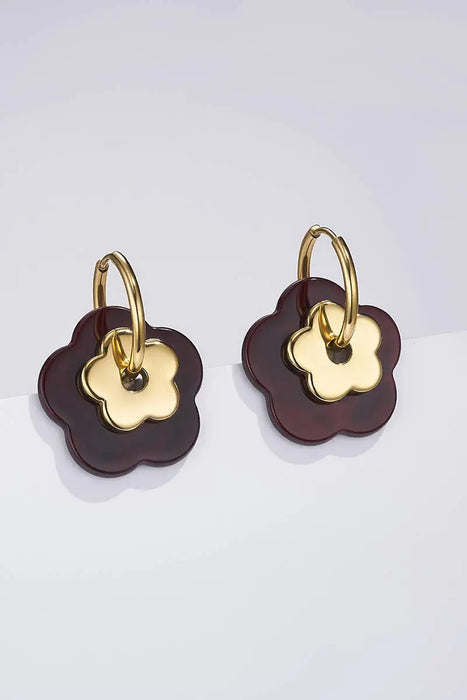 Boucles d’oreilles en acier inoxydable - Fleur par Collection PREMIER ETAGE • BYREN | ÉLINE