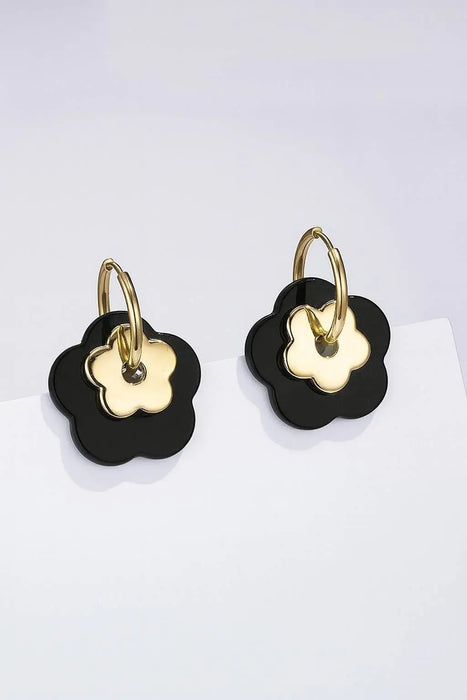 Boucles d’oreilles en acier inoxydable - Fleur par Collection PREMIER ETAGE • BYREN | ÉLINE