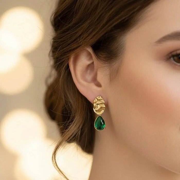 Boucles d’oreilles - Émeraude par DUESTELLE ITALIA • NEW