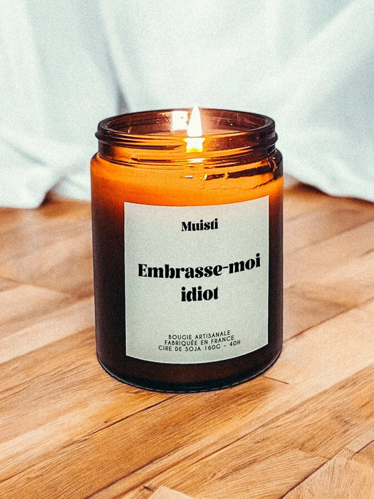 Bougie - Embrasse moi idiot par MUISTI • love, made in france, NEW, saint valentin, valentin