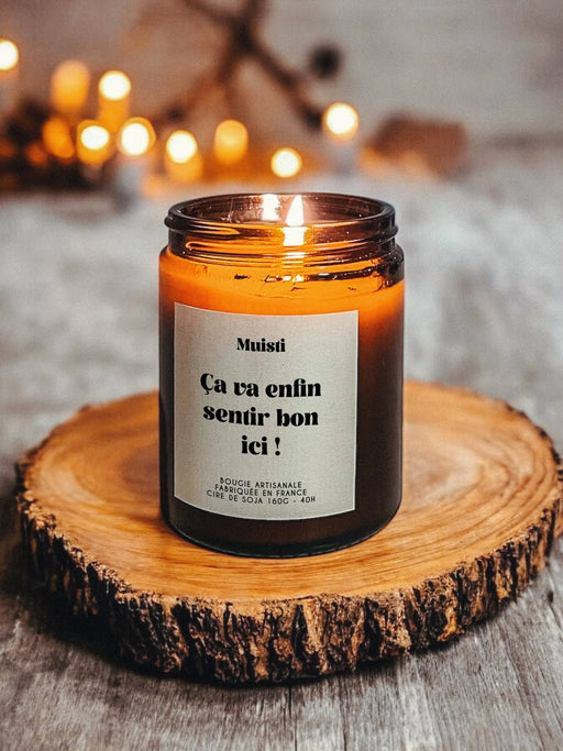 Bougie Parfumée - Ca va enfin sentir bon ici! par MUISTI • FROID, made in france, NEW