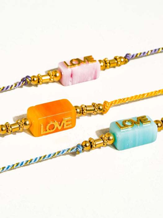 Bracelet Tressé LOVE (plusieurs coloris) par FLÂNERIE • NEW, SUMMER, Summertime