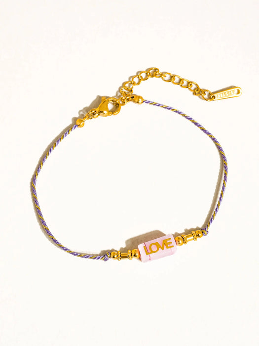 Bracelet Tressé LOVE (plusieurs coloris) par FLÂNERIE • NEW, SUMMER, Summertime
