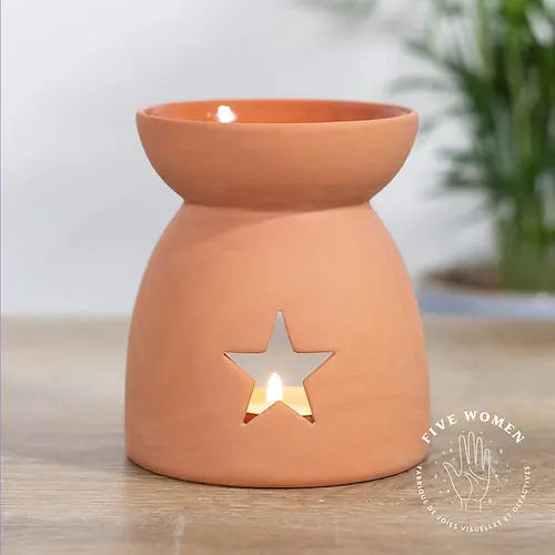 Brûle-parfum Terracotta Étoile par FIVE WOMAN • beau, invitation, NEW, original