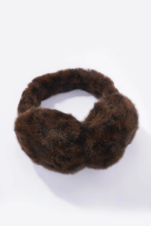 Cache-oreilles léopard en fausse fourrure par Collection PREMIER ETAGE • automne, BYREN | ÉLINE