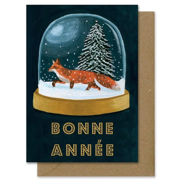 CARTE BONNE ANNEE RENARD AVEC ENVELOPPE par MELANIE VOITURIEZ • beau, environnement, fabriqué à la 