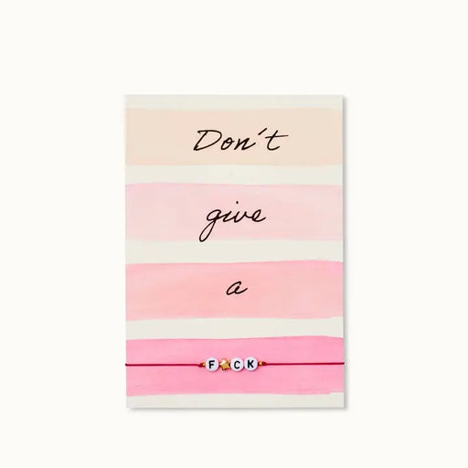 CARTE BRACELET - DON’T GIVE A F*CK par BY VIVI • Ado, adulte, allemagne, ALSACE, bretzel