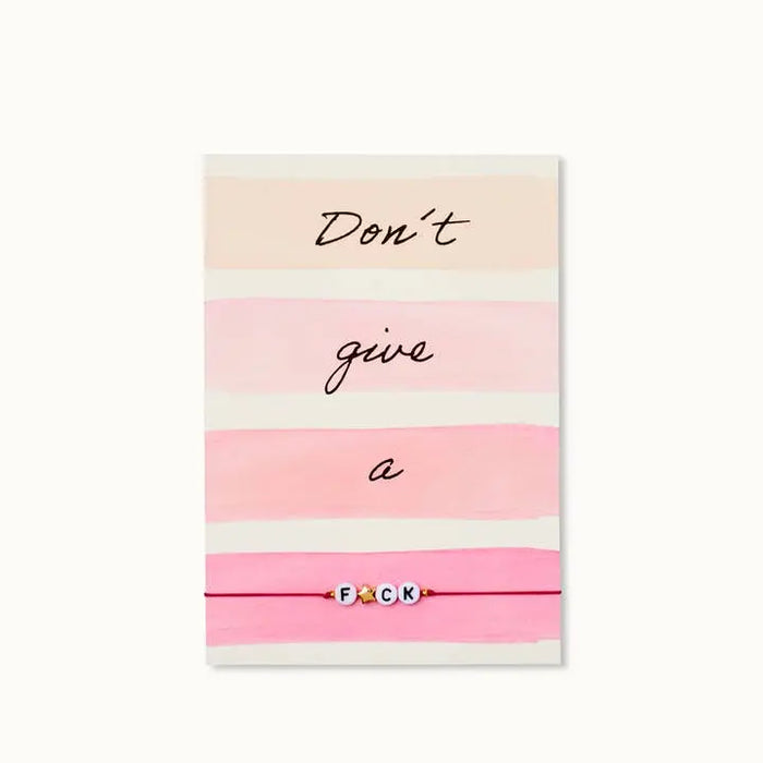 CARTE BRACELET - DON’T GIVE A F*CK par BY VIVI • Ado, adulte, allemagne, ALSACE, bretzel