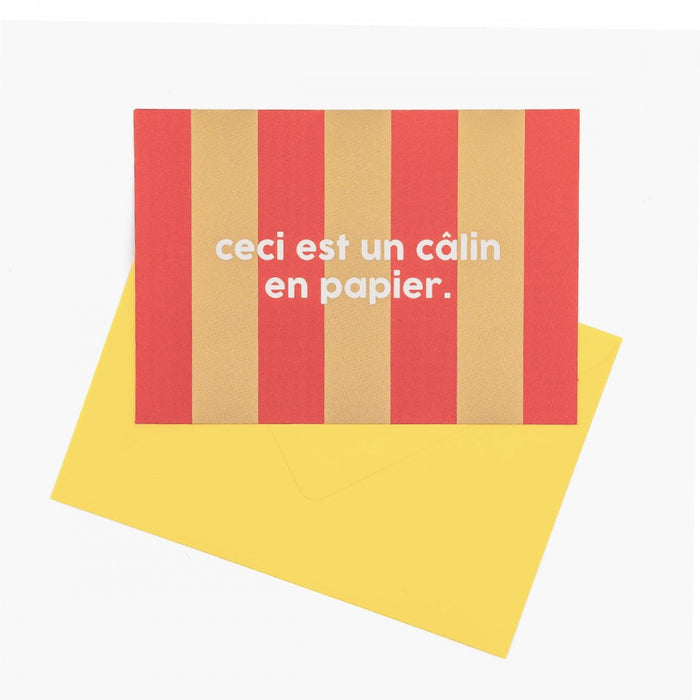 CARTE + ENVELOPPE CÂLIN