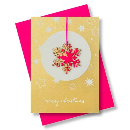 CARTE - MERRY CHRISTMAS GOLD- FLOCON DE NEIGE par PINK STORIES • christmas, déco, handmade, 