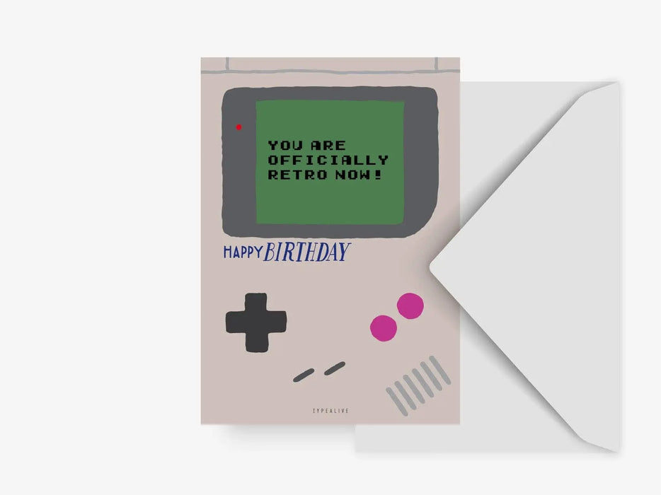 Carte postale - Anniversaire - Game Boy par Collection PREMIER ETAGE • anniversaire, NEW, retro,