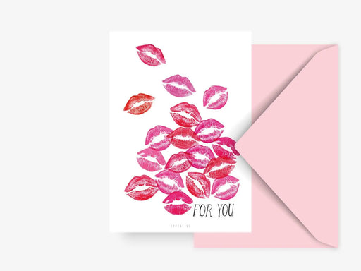 Carte postale - bisous par Collection PREMIER ETAGE • bisou, bisous, NEW, TYPEALIVE