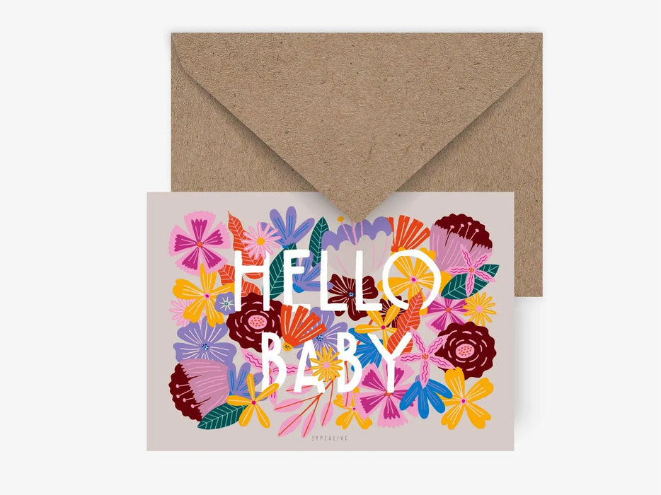 Carte postale - Hello Baby par Collection PREMIER ETAGE • baby, bienvenue, NEW, TYPEALIVE