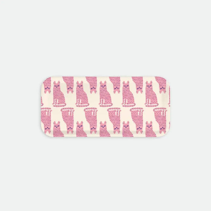 Chat Solitaire - Plateau Café par ALL THE WAYS TO SAY • café, chat, NEW, PETIT DEJEUNER, PINK