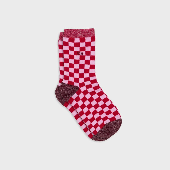 Chaussettes à Carreaux en coton peigné