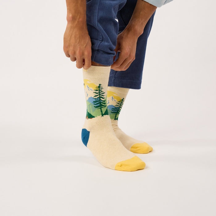 CHAUSSETTES EN COTON PEIGNÉ - Fantaisie