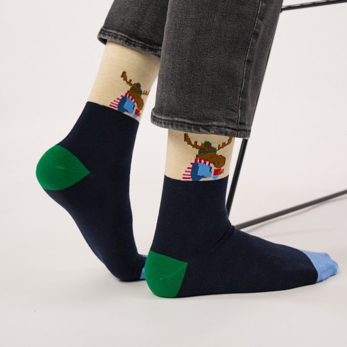 CHAUSSETTES EN COTON PEIGNÉ - Fantaisie
