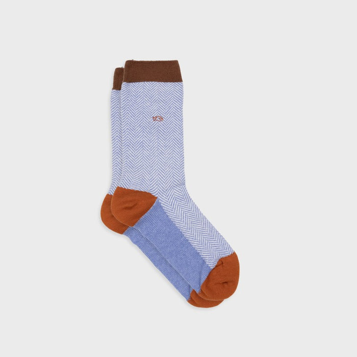 Chaussettes chevrons en coton peigné