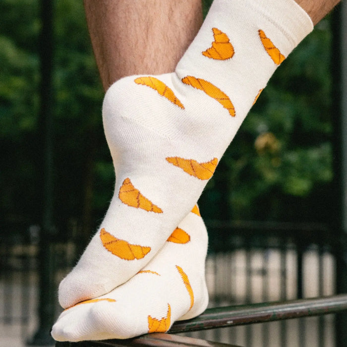 CHAUSSETTES CROISSANT par COUCOU SUZETTE • accessoire, Accessoires Mode Femme, beau, cadeau,