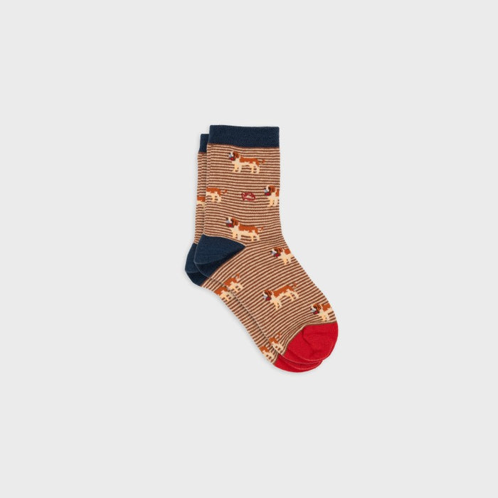 CHAUSSETTES KIDS EN COTON PEIGNÉ - Fantaisie
