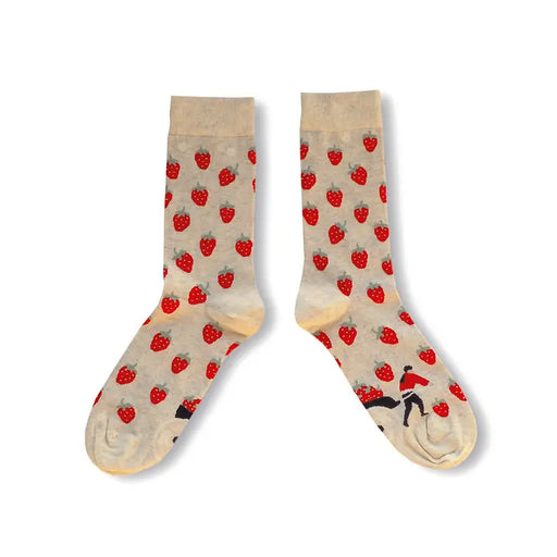 CHAUSSETTES LE LIVREUR DE FRAISES par KOLORO STUDIO • accessoire, ALSACE, beau, cadeau, chaussette