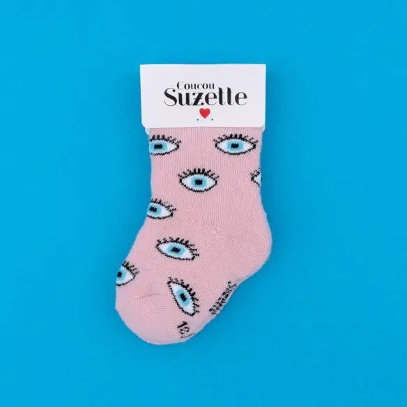 CHAUSSETTE OEIL -ENFANT par COUCOU SUZETTE • accessoire, beau, cadeau, chaussette, embellir