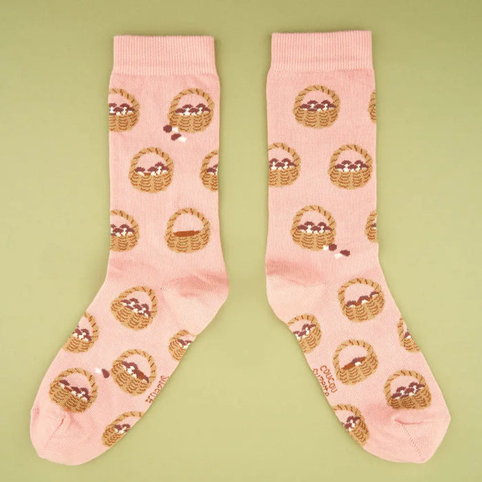 Chaussettes Panier de Champignons par COUCOU SUZETTE • accessoire, Accessoires Mode Femme, automne,