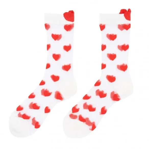 CHAUSSETTES TRANSPARENTES COEUR par COUCOU SUZETTE • accessoire, beau, cadeau, chaussette, embellir