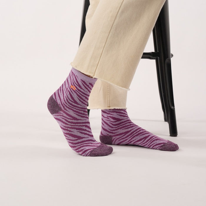 Chaussettes zèbre pailletées