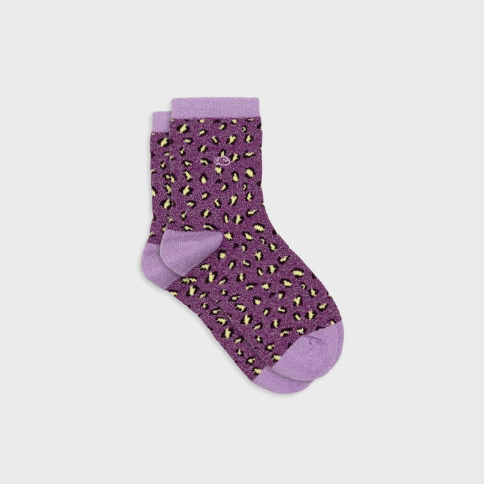 Chaussettes léopard pailletées