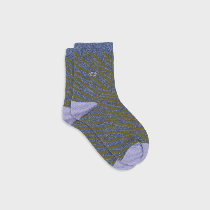 Chaussettes zèbre pailletées