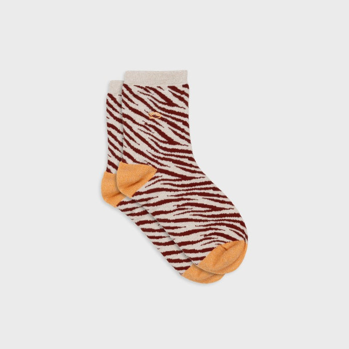Chaussettes zèbre pailletées