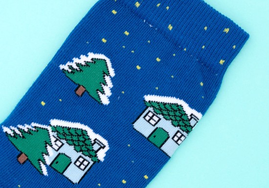 Chaussettes Village enneigé