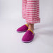 CHAUSSONS EN VELOURS CÔTELES - Violet par BILLYBELT • cocooning, FROID, NEW