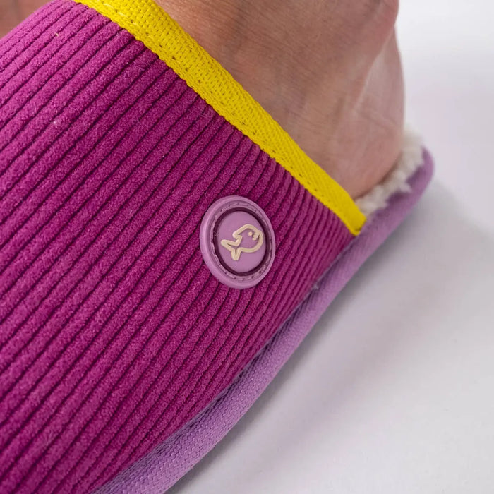 CHAUSSONS EN VELOURS CÔTELES - Violet par BILLYBELT • cocooning, FROID, NEW