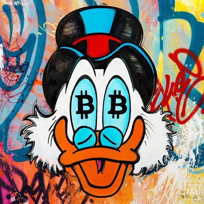 Crypto Maker - Éditions Limitées - @trio6565, Abstrait, Bec, Bitcoin, Blanc