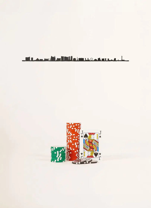 Décor Mural - Skyline LAS VEGAS - Black (50cm) par THE LINE • made in france, NEW, poker, USA